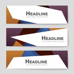 Fototapeta premium Abstract vector layout background set. For art template design, list, page, mockup brochure theme style, banner, idea, cover, booklet, print, flyer, book, blank, card, ad, sign, sheet, a4.