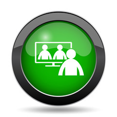 Video conference, online meeting icon
