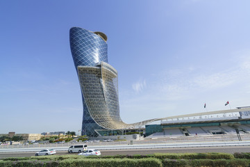 Capital Gate, sometimes called the leaning tower of Abu Dhabi