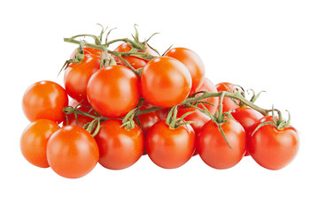 Tasty sweet red tomatoes isolated on white