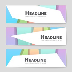 Fototapeta premium Abstract vector layout background set. For art template design, list, page, mockup brochure theme style, banner, idea, cover, booklet, print, flyer, book, blank, card, ad, sign, sheet, a4.