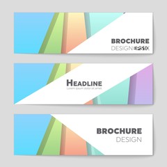 Fototapeta premium Abstract vector layout background set. For art template design, list, page, mockup brochure theme style, banner, idea, cover, booklet, print, flyer, book, blank, card, ad, sign, sheet, a4.