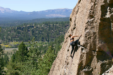 Obraz premium Female Rock Climber