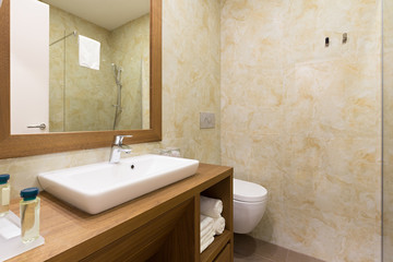 Interior of a hotel bathroom