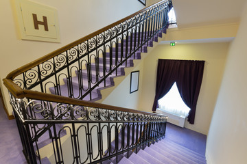 Apartment building stairs