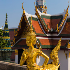 Kinnara of Wat Phra Kaew, Bangkok, Thailand