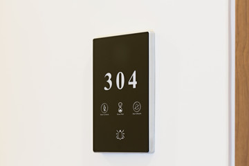 Luxury Hotel Electronic Doorplate Touch Doorbell Switch with Roo