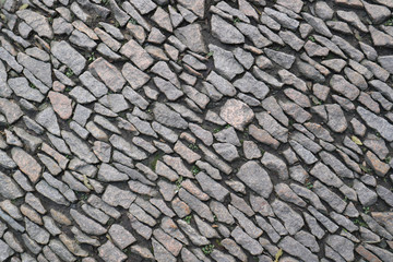 Ancient stone road in Suzhou gardens ancient city..