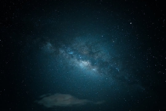 Beautiful Star field and galaxy blue tone