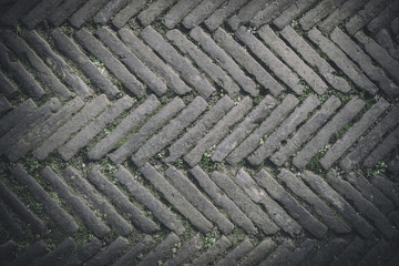 Ancient stone block paving road