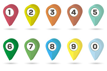 3D vector map point markers different color