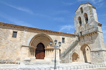 Romanesque church in Arcas del Villar village Cuenca Spain