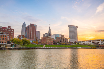Fototapeta na wymiar View of downtown Cleveland