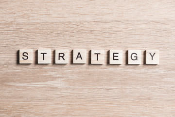 Fototapeta premium business conceptual word of wooden elements with letters