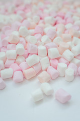 Colorful mini marshmallows background