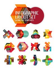 Abstract background, geometric infographic option templates