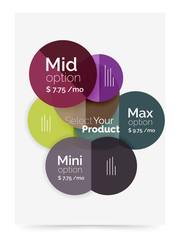 Circle business brochure template with options