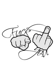 2 hands hand logo glove stinkfinger middle finger show symbol fuck you off design cool insulting insult fick you wicked