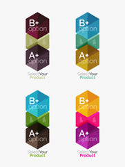 Geometric paper business infographics layouts