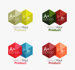 Geometric paper business infographics layouts