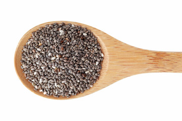 Chia Seed isolated on white background.