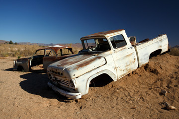 Obraz na płótnie Canvas Classic Car at Solitaire - Sossusvlei, Namibia
