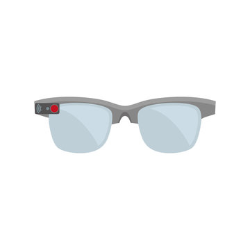 Ar Smart Glasses Device Virtual Vector Illustration Eps 10