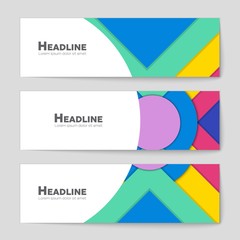 Fototapeta premium Abstract vector layout background set. For art template design, list, page, mockup brochure theme style, banner, idea, cover, booklet, print, flyer, book, blank, card, ad, sign, sheet, a4.