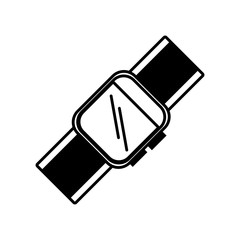 smart watch wearable technology outline vector illustration eps 10