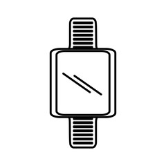 smart watch wearable blank screen outline vector illustration eps 10