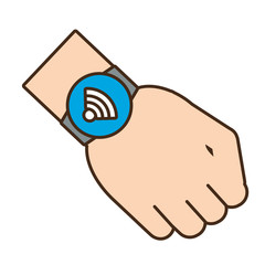 smart watch wearable internet connected vector illustration eps 10