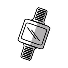 smart watch wearable digital device shadow vector illustration eps 10