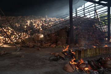 Bamboo rice grilled factory © structuresxx