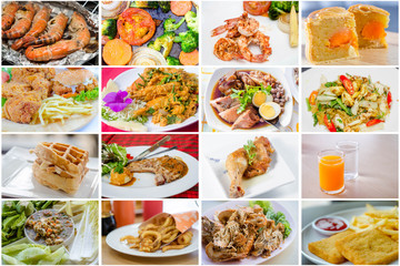 Fototapeta na wymiar collage of food