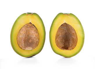 fresh avocado isolated on white background