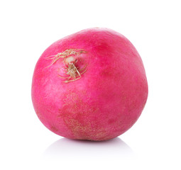 Red radish isolated on white background