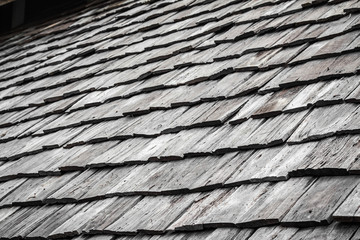 Old wooden roof.