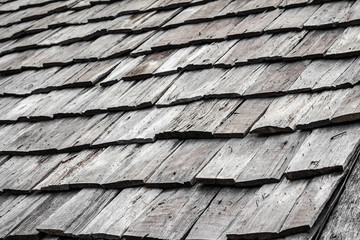 Old wooden roof.