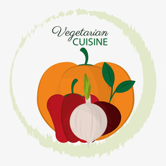 vegetarian cuisine ingredients vegetables organic nature vector illustration eps 10