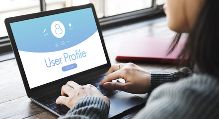 User Profile Account Follow Concept