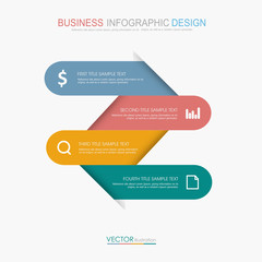 infographic flat vector design element with paper art illustrati