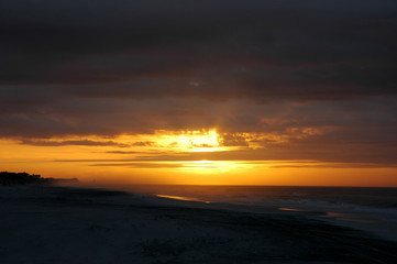 Fototapeta na wymiar Golden Sunrise on Florida's Gulf Coast