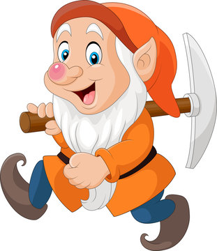 Cartoon Dwarf Miner

