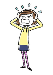 女の子：パニック
