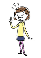 女の子：ポイント
