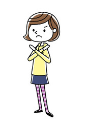 Fototapeta premium 女の子：禁止 