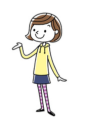 女の子：紹介、案内
