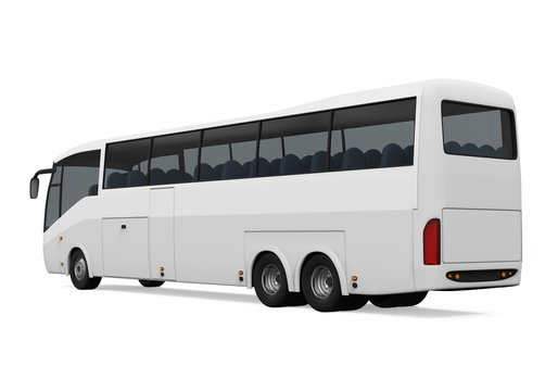 White Travel Bus