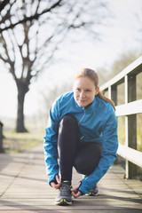 Obraz premium Woman Doing Sports in a Park