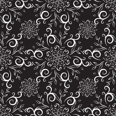 seamless vintage line art  pattern